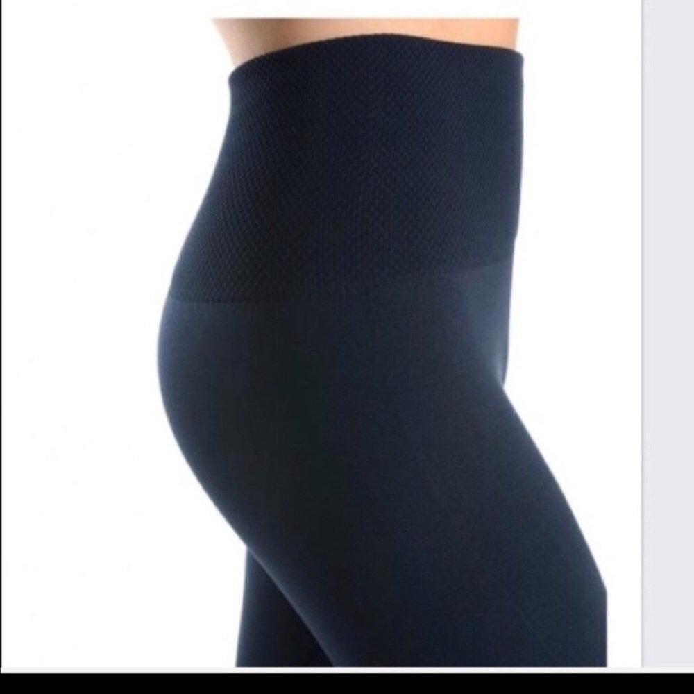 Navy Tummy Control Fleece Lined Leggings - Picture 2 of 2